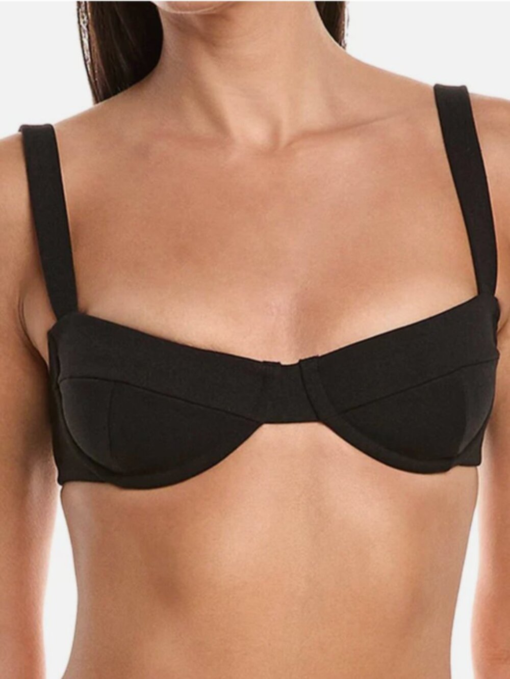 Haight Black Gaia Crepe Underwire Bikini Top